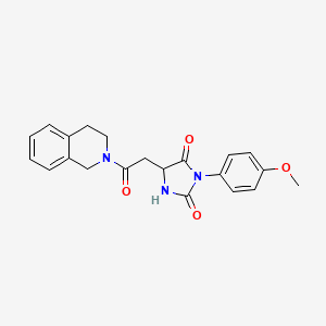 5-[2-(3,4-dihydroisoquinolin-2(1H)-yl)-2-oxoethyl]-3-(4-methoxyphenyl)imidazolidine-2,4-dione