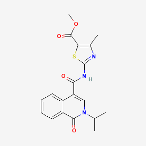 Methyl 4-methyl-2-({[1-oxo-2-(propan-2-yl)-1,2-dihydroisoquinolin-4-yl]carbonyl}amino)-1,3-thiazole-5-carboxylate