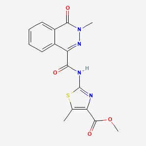 Methyl 5-methyl-2-{[(3-methyl-4-oxo-3,4-dihydrophthalazin-1-yl)carbonyl]amino}-1,3-thiazole-4-carboxylate