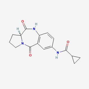 N-[(11aS)-11-hydroxy-5-oxo-2,3,5,11a-tetrahydro-1H-pyrrolo[2,1-c][1,4]benzodiazepin-7-yl]cyclopropanecarboxamide