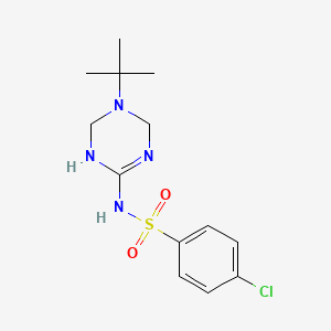 N-(5-tert-butyl-1,4,5,6-tetrahydro-1,3,5-triazin-2-yl)-4-chlorobenzenesulfonamide