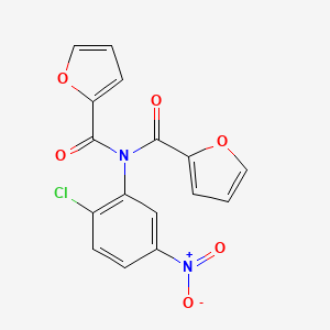 N-(2-chloro-5-nitrophenyl)-N-(furan-2-ylcarbonyl)furan-2-carboxamide