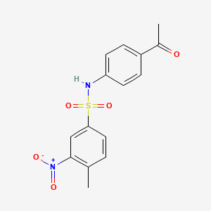 molecular formula C15H14N2O5S B11026932 N-(4-acetylphenyl)-4-methyl-3-nitrobenzenesulfonamide 