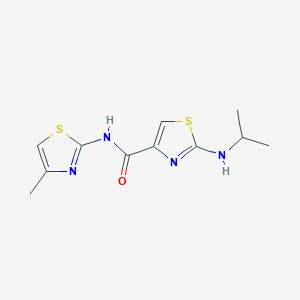 N-[(2E)-4-methyl-1,3-thiazol-2(3H)-ylidene]-2-(propan-2-ylamino)-1,3-thiazole-4-carboxamide