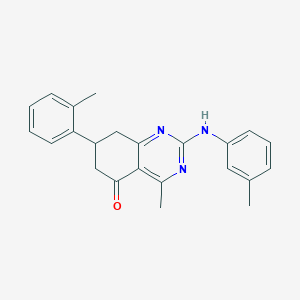 4-methyl-7-(2-methylphenyl)-2-[(3-methylphenyl)amino]-7,8-dihydroquinazolin-5(6H)-one