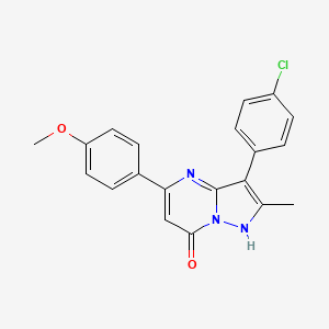 3-(4-chlorophenyl)-5-(4-methoxyphenyl)-2-methylpyrazolo[1,5-a]pyrimidin-7(4H)-one