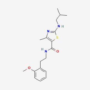 N-[2-(2-methoxyphenyl)ethyl]-4-methyl-2-[(2-methylpropyl)amino]-1,3-thiazole-5-carboxamide