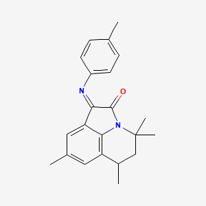 molecular formula C22H24N2O B11026996 (1Z)-4,4,6,8-tetramethyl-1-[(4-methylphenyl)imino]-5,6-dihydro-4H-pyrrolo[3,2,1-ij]quinolin-2(1H)-one 