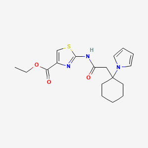 ethyl 2-({[1-(1H-pyrrol-1-yl)cyclohexyl]acetyl}amino)-1,3-thiazole-4-carboxylate