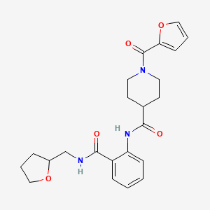 1-(furan-2-ylcarbonyl)-N-{2-[(tetrahydrofuran-2-ylmethyl)carbamoyl]phenyl}piperidine-4-carboxamide