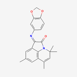 1-(1,3-benzodioxol-5-ylimino)-4,4,6,8-tetramethyl-4H-pyrrolo[3,2,1-ij]quinolin-2(1H)-one