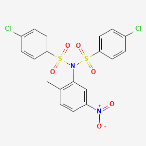 4-chloro-N-[(4-chlorophenyl)sulfonyl]-N-(2-methyl-5-nitrophenyl)benzenesulfonamide