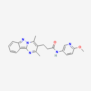 molecular formula C21H21N5O2 B11027021 3-(2,4-dimethylpyrimido[1,2-b]indazol-3-yl)-N-(6-methoxypyridin-3-yl)propanamide 