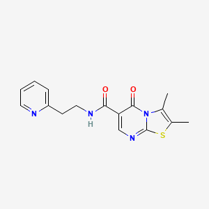 2,3-dimethyl-5-oxo-N-[2-(pyridin-2-yl)ethyl]-5H-[1,3]thiazolo[3,2-a]pyrimidine-6-carboxamide