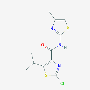 2-chloro-N-(4-methyl-1,3-thiazol-2-yl)-5-(propan-2-yl)-1,3-thiazole-4-carboxamide