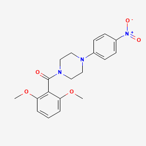 molecular formula C19H21N3O5 B11027054 (2,6-Dimethoxyphenyl)[4-(4-nitrophenyl)piperazin-1-yl]methanone 