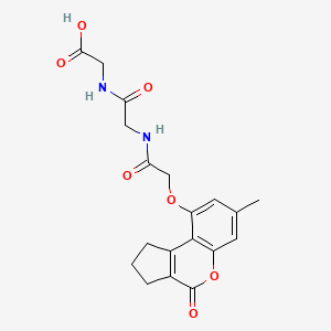 N-{[(7-methyl-4-oxo-1,2,3,4-tetrahydrocyclopenta[c]chromen-9-yl)oxy]acetyl}glycylglycine