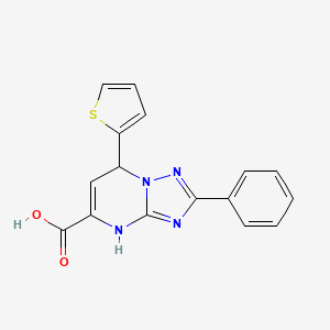 molecular formula C16H12N4O2S B11027111 2-Phenyl-7-(2-thienyl)-4,7-dihydro[1,2,4]triazolo[1,5-a]pyrimidine-5-carboxylic acid 