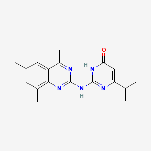 6-isopropyl-2-[(4,6,8-trimethyl-2-quinazolinyl)amino]-4(3H)-pyrimidinone