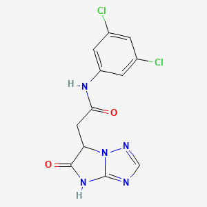 molecular formula C12H9Cl2N5O2 B11027138 N-(3,5-dichlorophenyl)-2-(5-oxo-5,6-dihydro-4H-imidazo[1,2-b][1,2,4]triazol-6-yl)acetamide 