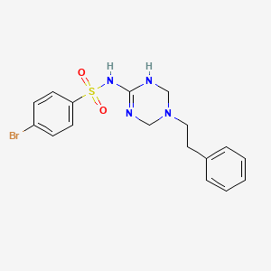 4-bromo-N-[5-(2-phenylethyl)-1,4,5,6-tetrahydro-1,3,5-triazin-2-yl]benzenesulfonamide