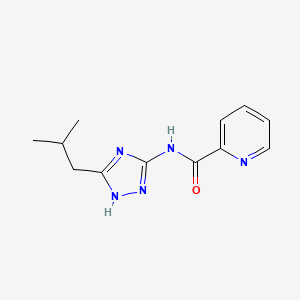 N-[5-(2-methylpropyl)-4H-1,2,4-triazol-3-yl]pyridine-2-carboxamide