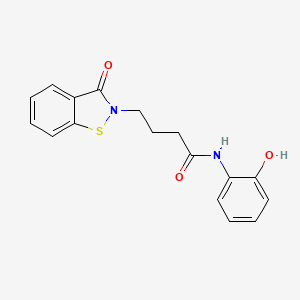 N-(2-hydroxyphenyl)-4-(3-oxo-1,2-benzothiazol-2(3H)-yl)butanamide