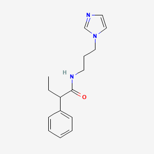 molecular formula C16H21N3O B11027178 N-[3-(1H-imidazol-1-yl)propyl]-2-phenylbutanamide 