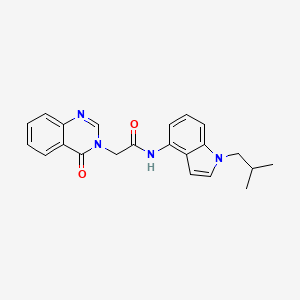 N-[1-(2-methylpropyl)-1H-indol-4-yl]-2-(4-oxoquinazolin-3(4H)-yl)acetamide