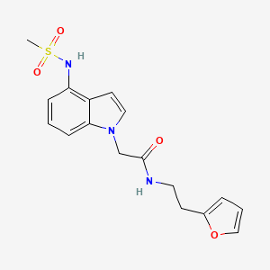 N-[2-(furan-2-yl)ethyl]-2-{4-[(methylsulfonyl)amino]-1H-indol-1-yl}acetamide