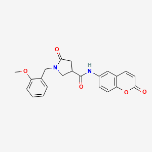 1-(2-methoxybenzyl)-5-oxo-N-(2-oxo-2H-chromen-6-yl)pyrrolidine-3-carboxamide