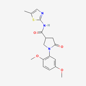 1-(2,5-dimethoxyphenyl)-N-(5-methyl-1,3-thiazol-2-yl)-5-oxopyrrolidine-3-carboxamide