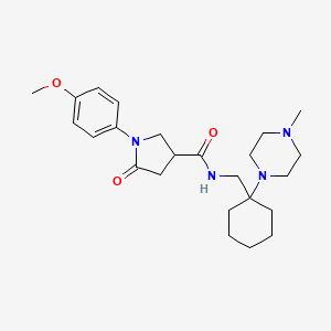 1-(4-methoxyphenyl)-N-{[1-(4-methylpiperazin-1-yl)cyclohexyl]methyl}-5-oxopyrrolidine-3-carboxamide