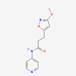 3-(3-methoxy-1,2-oxazol-5-yl)-N-(pyridin-4-yl)propanamide