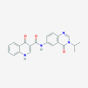 4-hydroxy-N-(3-isopropyl-4-oxo-3,4-dihydroquinazolin-6-yl)quinoline-3-carboxamide