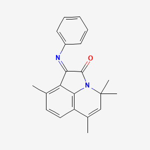 molecular formula C21H20N2O B11027255 (1Z)-4,4,6,9-tetramethyl-1-(phenylimino)-4H-pyrrolo[3,2,1-ij]quinolin-2(1H)-one 