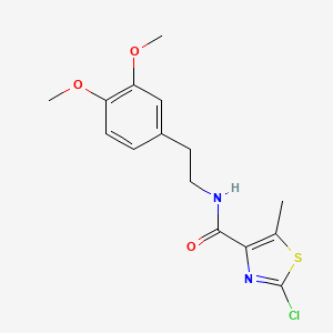 molecular formula C15H17ClN2O3S B11027306 2-chloro-N-[2-(3,4-dimethoxyphenyl)ethyl]-5-methyl-1,3-thiazole-4-carboxamide 