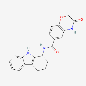 molecular formula C21H19N3O3 B11027315 3-hydroxy-N-(2,3,4,9-tetrahydro-1H-carbazol-1-yl)-2H-1,4-benzoxazine-6-carboxamide 