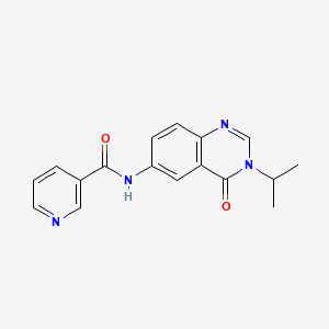 N-[4-oxo-3-(propan-2-yl)-3,4-dihydroquinazolin-6-yl]pyridine-3-carboxamide