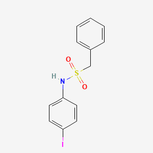 molecular formula C13H12INO2S B11027345 N-(4-iodophenyl)-1-phenylmethanesulfonamide 