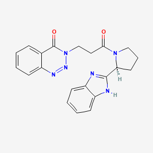 3-{3-[(2S)-2-(1H-benzimidazol-2-yl)pyrrolidin-1-yl]-3-oxopropyl}-1,2,3-benzotriazin-4(3H)-one