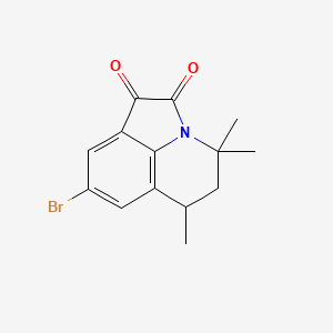 molecular formula C14H14BrNO2 B11027370 8-bromo-4,4,6-trimethyl-5,6-dihydro-4H-pyrrolo[3,2,1-ij]quinoline-1,2-dione 