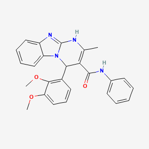 molecular formula C26H24N4O3 B11027372 4-(2,3-dimethoxyphenyl)-2-methyl-N-phenyl-1,4-dihydropyrimido[1,2-a]benzimidazole-3-carboxamide 