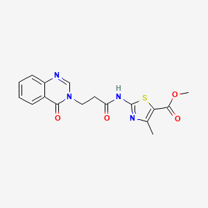 methyl 4-methyl-2-{[3-(4-oxoquinazolin-3(4H)-yl)propanoyl]amino}-1,3-thiazole-5-carboxylate