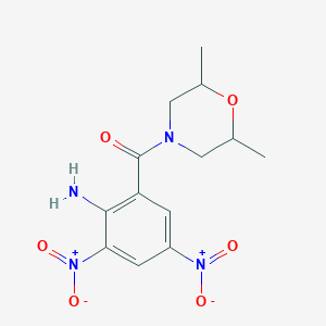 molecular formula C13H16N4O6 B11027406 (2-Amino-3,5-dinitrophenyl)(2,6-dimethylmorpholin-4-yl)methanone 