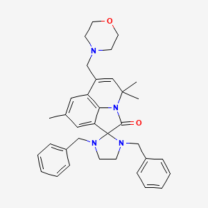 molecular formula C35H40N4O2 B11027432 1,3-Dibenzyl-4',4',8'-trimethyl-6'-(4-morpholinylmethyl)-4'H-spiro[imidazolidine-2,1'-pyrrolo[3,2,1-IJ]quinolin]-2'-one 