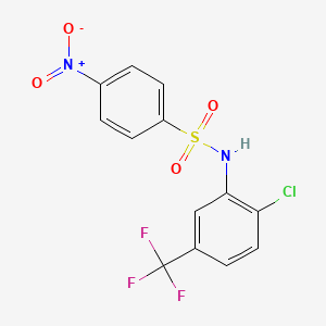 molecular formula C13H8ClF3N2O4S B11027437 N-[2-chloro-5-(trifluoromethyl)phenyl]-4-nitrobenzenesulfonamide 