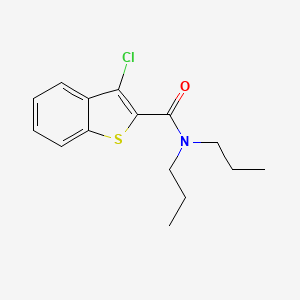 molecular formula C15H18ClNOS B11027438 3-chloro-N,N-dipropyl-1-benzothiophene-2-carboxamide 