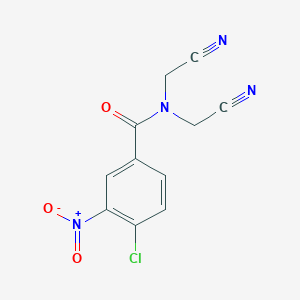 molecular formula C11H7ClN4O3 B11027440 4-chloro-N,N-bis(cyanomethyl)-3-nitrobenzamide 