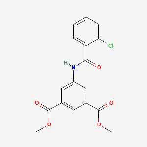 molecular formula C17H14ClNO5 B11027444 Dimethyl 5-{[(2-chlorophenyl)carbonyl]amino}benzene-1,3-dicarboxylate 